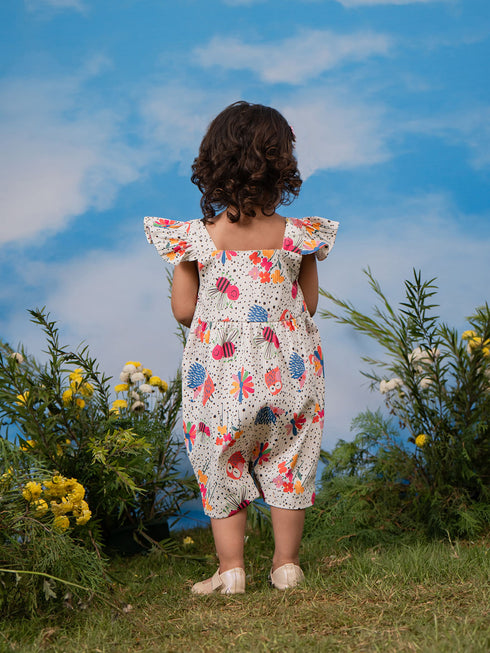 Girl's Multi Color Romper